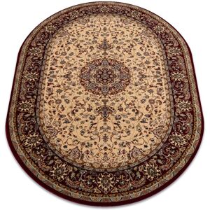 Rugsx - Wool carpet polonia oval Beshir Rosette light ruby 2 red 170x235 cm Rugsx - Wool carpet polonia oval Beshir Rosette light ruby 2 red 170x235 cm