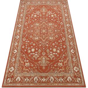 Rugsx - Wool Carpet soho 477.01.LA301 osta Ornament, frame natural terracotta / beige orange 200x300 cm Rugsx - Wool Carpet soho 477.01.LA301 osta Ornament, frame natural terracotta / beige orange 200x300 cm