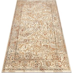RUGSX Wool Carpet SOHO 477.04.LA110 OSTA - Flowers, frame, natural beige / terracotta beige 200x300 cm RUGSX Wool Carpet SOHO 477.04.LA110 OSTA - Flowers, frame, natural beige / terracotta beige 200x300 cm