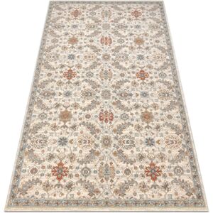 RUGSX Wool Carpet soho 477.07.LA100 osta - Flowers, frame, natural beige / blue beige 67x130 cm RUGSX Wool Carpet soho 477.07.LA100 osta - Flowers, frame, natural beige / blue beige 67x130 cm