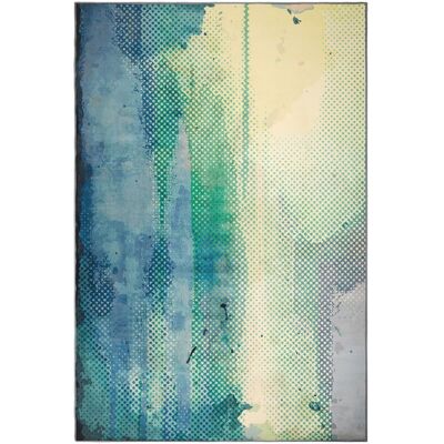 Beliani Modern Multicolour Watercolour Fabric 140 x 200 cm Area Rug - Area Rug Beliani Modern Multicolour Watercolour Fabric 140 x 200 cm Area Rug - Area Rug