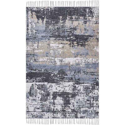 Beliani - Handwoven Multicolour Polyester Cotton Abstract Rug 150x230 - Area Rug Beliani - Handwoven Multicolour Polyester Cotton Abstract Rug 150x230 - Area Rug
