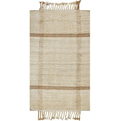 Beliani Jute Area Rug - 80x150cm - Rectangular Boho Style Beliani Jute Area Rug - 80x150cm - Rectangular Boho Style