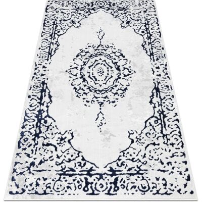 RugsX Rug ALLURE 1961 Ornament - Stylish White / Blue Carpet RugsX Rug ALLURE 1961 Ornament - Stylish White / Blue Carpet
