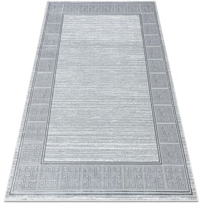RugsX Carpet ALLURE 8783 Greek key, frame - Structural, stylish, glamour light grey / white - Carpet RugsX Carpet ALLURE 8783 Greek key, frame - Structural, stylish, glamour light grey / white - Carpet