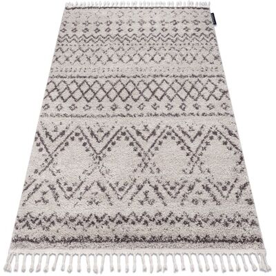 RugsX Carpet G0526 Cream / Brown Shaggy - Carpet RugsX Carpet G0526 Cream / Brown Shaggy - Carpet