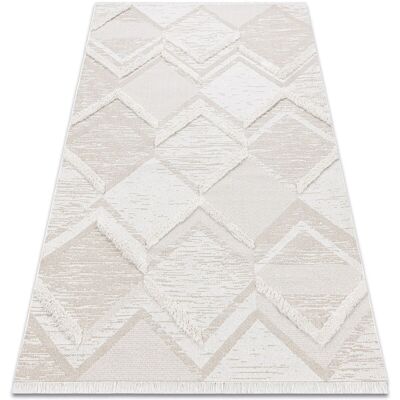 RugsX Eco Sisale Moroc Rug - Rhombus, Zigzag, Boho Fringe - Beige / Cream - Rug RugsX Eco Sisale Moroc Rug - Rhombus, Zigzag, Boho Fringe - Beige / Cream - Rug