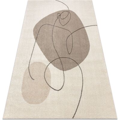 RugsX FUSION Beige Modern Carpet - Geometric, Abstract, 80x150cm RugsX FUSION Beige Modern Carpet - Geometric, Abstract, 80x150cm