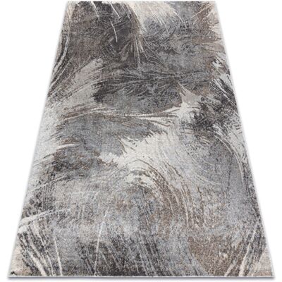 RugsX Dark Grey Brown Abstract Modern Rug - 80x150 cm RugsX Dark Grey Brown Abstract Modern Rug - 80x150 cm