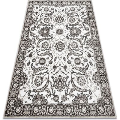 MATEO Carpet - Modern geometric floral design, grey/beige - Carpet MATEO Carpet - Modern geometric floral design, grey/beige - Carpet