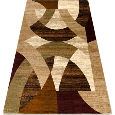 RugsX Beige / Green Geometric Carpet - 100x200cm RugsX Beige / Green Geometric Carpet - 100x200cm