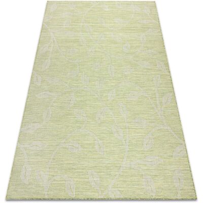 Rugsx - Carpet sisal patio 3045 leaves Flat woven green / beige green 136x190 cm Rugsx - Carpet sisal patio 3045 leaves Flat woven green / beige green 136x190 cm