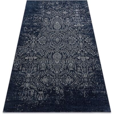 Łuszczów Jade Wool Carpet - Dark Blue / Beige - Wool Rug - Carpet Type Łuszczów Jade Wool Carpet - Dark Blue / Beige - Wool Rug - Carpet Type