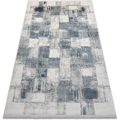RugsX DISTIN 0143A navy blue / blue / white modern carpet - Geometric, vintage, fringes RugsX DISTIN 0143A navy blue / blue / white modern carpet - Geometric, vintage, fringes