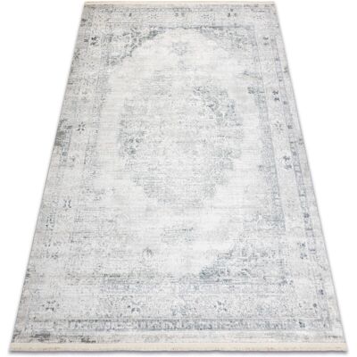 RugsX DISTIN 0201A white / blue / light green modern carpet - Ornament, frame, vintage, fringes RugsX DISTIN 0201A white / blue / light green modern carpet - Ornament, frame, vintage, fringes