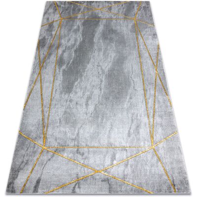 EMERALD Carpet - Stylish Geometric Marble Grey / Gold - Carpet EMERALD Carpet - Stylish Geometric Marble Grey / Gold - Carpet