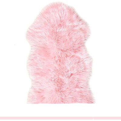 Readcly - Faux Sheepskin, Cozy Feel Like Real Wool Faux Fur Rug, Fluffy Soft Longhair Decorative Chair Cushion Sofa Mat (Pink, 60 x 90 cm) Pink 60 x Readcly - Faux Sheepskin, Cozy Feel Like Real Wool Faux Fur Rug, Fluffy Soft Longhair Decorative Chair Cushion Sofa Mat (Pink, 60 x 90 cm) Pink 60 x
