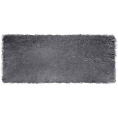 Faux Sheepskin Rug Tafalla Anthracite 100 x 200 cm Polyester vidaXL Faux Sheepskin Rug Tafalla Anthracite 100 x 200 cm Polyester vidaXL