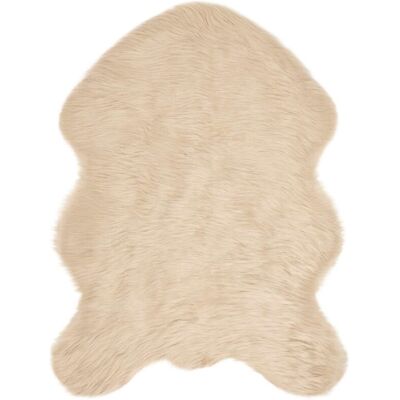 Faux Sheepskin Rug Tafalla Beige 80 x 120 cm Polyester vidaXL Faux Sheepskin Rug Tafalla Beige 80 x 120 cm Polyester vidaXL