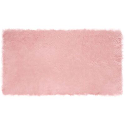 Faux Sheepskin Rug Tafalla Pink 60 x 110 cm Polyester vidaXL Faux Sheepskin Rug Tafalla Pink 60 x 110 cm Polyester vidaXL
