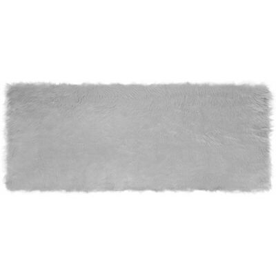 Faux Sheepskin Rug Tafalla Grey 80 x 200 cm Polyester vidaXL Faux Sheepskin Rug Tafalla Grey 80 x 200 cm Polyester vidaXL