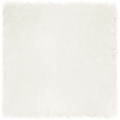 Faux Sheepskin Rug Tafalla White 240 x 240 cm Polyester vidaXL Faux Sheepskin Rug Tafalla White 240 x 240 cm Polyester vidaXL
