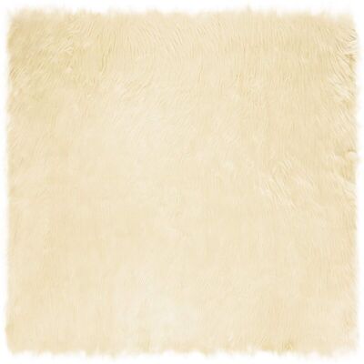 Faux Sheepskin Rug Tafalla Cream 120 x 120 cm Polyester vidaXL Faux Sheepskin Rug Tafalla Cream 120 x 120 cm Polyester vidaXL