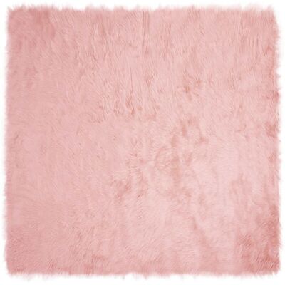 Faux Sheepskin Rug Tafalla Pink 240 x 240 cm Polyester vidaXL Faux Sheepskin Rug Tafalla Pink 240 x 240 cm Polyester vidaXL