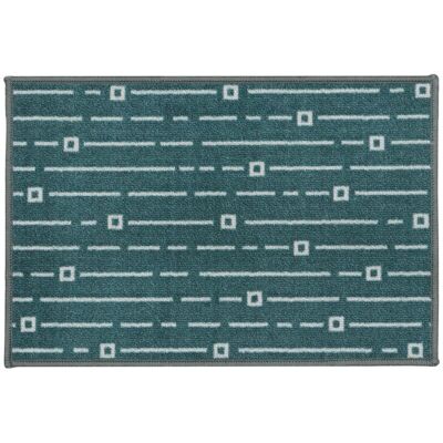 JVL Savio Doormat - Teal - 40x60cm - Machine Washable - Non-Slip JVL Savio Doormat - Teal - 40x60cm - Machine Washable - Non-Slip