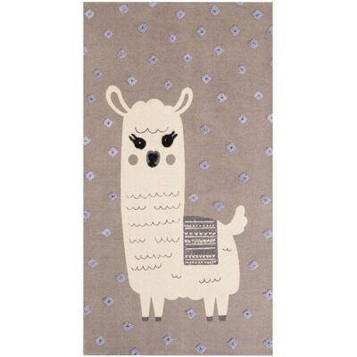 Beliani Area Rug Brown Llama Print 80 x 150 cm - Area Rug Beliani Area Rug Brown Llama Print 80 x 150 cm - Area Rug