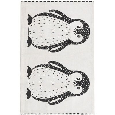 Beliani Childrens Rug Penguin Print Cotton 60x90cm - Area Rug Beliani Childrens Rug Penguin Print Cotton 60x90cm - Area Rug
