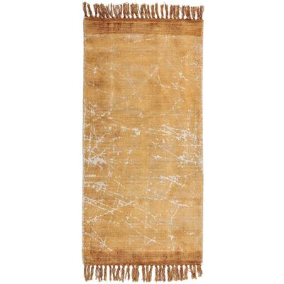 Beliani Orange Viscose Area Rug - Modern Style 80x150cm Beliani Orange Viscose Area Rug - Modern Style 80x150cm