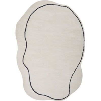 Beliani - Modern Geometric Pattern Beige Viscose Wool Area Rug Beliani - Modern Geometric Pattern Beige Viscose Wool Area Rug