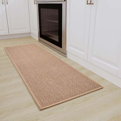 SNQ Non-slip kitchen mat, machine washable, absorbent and stain-resistant (Beige, 44 x 120 cm) SNQ Non-slip kitchen mat, machine washable, absorbent and stain-resistant (Beige, 44 x 120 cm)