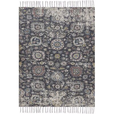 Beliani Area Rug Multicolour Polyester Cotton 140 x 200 cm - Living Room Bedroom Beliani Area Rug Multicolour Polyester Cotton 140 x 200 cm - Living Room Bedroom