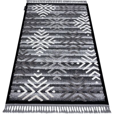 Dywany Łuszczów P658 Snowflakes Black Grey Rug - Rug Dywany Łuszczów P658 Snowflakes Black Grey Rug - Rug
