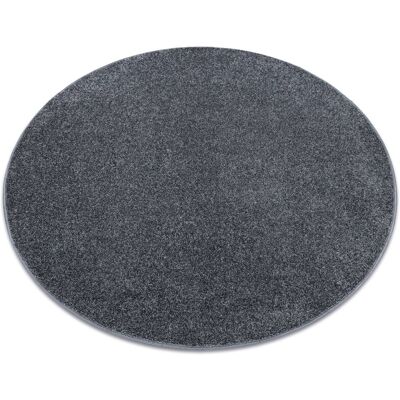 Rugsx - Carpet, Round Santa Fe Grey 97 Plain, Flat, One Colour Grey Round 150 Cm Rugsx - Carpet, Round Santa Fe Grey 97 Plain, Flat, One Colour Grey Round 150 Cm