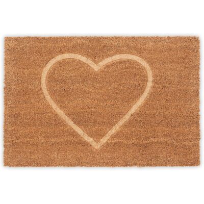 RELAXDAYS Coconut Fibers Doormat with Heart - Indoor/Outdoor - 40x60cm RELAXDAYS Coconut Fibers Doormat with Heart - Indoor/Outdoor - 40x60cm