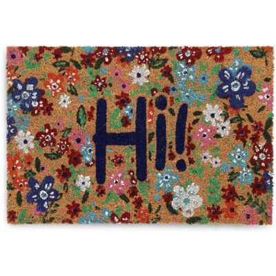 Relaxdays Coconut Doormat, Non-Slip, Welcome Mat, Floral Design, Indoor & Outdoor, Retro, 1.5 x 60 x 40 cm, Colourful Relaxdays Coconut Doormat, Non-Slip, Welcome Mat, Floral Design, Indoor & Outdoor, Retro, 1.5 x 60 x 40 cm, Colourful