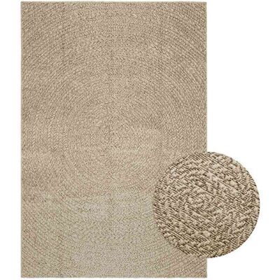 Rug ZIZUR Beige 140x200 cm Jute Look Indoor and Outdoor vidaXL Rug ZIZUR Beige 140x200 cm Jute Look Indoor and Outdoor vidaXL