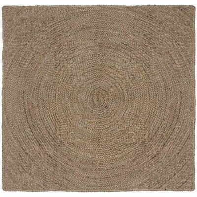 Area Rugs Square Grey 120 x 120 cm Jute vidaXL Area Rugs Square Grey 120 x 120 cm Jute vidaXL