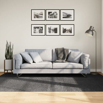vidaXL IZA Short Pile Anthracite Rug - Floor Carpet - 160x230 cm vidaXL IZA Short Pile Anthracite Rug - Floor Carpet - 160x230 cm