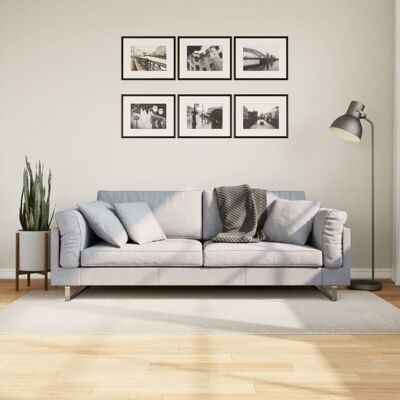 vidaXL Cream Short Pile Scandinavian Rug - Floor Carpet vidaXL Cream Short Pile Scandinavian Rug - Floor Carpet
