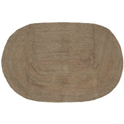 Area Rugs Oval Grey 152 x 245 cm Jute vidaXL Area Rugs Oval Grey 152 x 245 cm Jute vidaXL