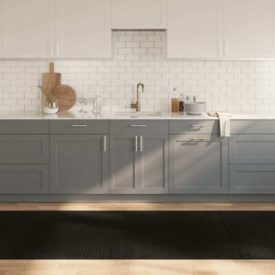 vidaXL Black Bamboo 100x1000 cm Area Rug - Durable & Natural vidaXL Black Bamboo 100x1000 cm Area Rug - Durable & Natural