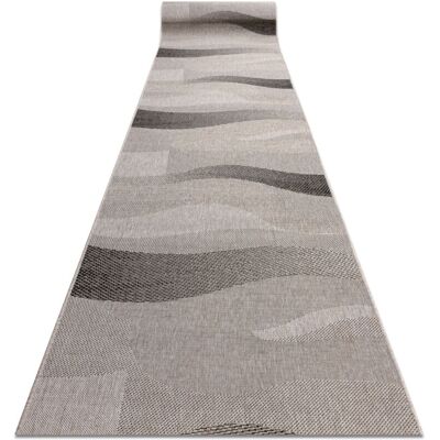 Rugsx - Runner sizal floorlux design 20212 silver / black 70 cm beige 70x1100 cm Rugsx - Runner sizal floorlux design 20212 silver / black 70 cm beige 70x1100 cm