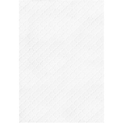 Beliani Faux Rabbit Fur Rug - 160x230cm - White - Rug Beliani Faux Rabbit Fur Rug - 160x230cm - White - Rug