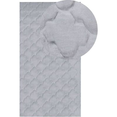 Beliani Faux Rabbit Fur Rug Grey - 80 x 150 cm - Soft Shaggy Modern Rug Beliani Faux Rabbit Fur Rug Grey - 80 x 150 cm - Soft Shaggy Modern Rug