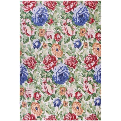 Beliani Rug Multicolour Cotton 200 x 300 cm Floral Pattern - Rug Beliani Rug Multicolour Cotton 200 x 300 cm Floral Pattern - Rug