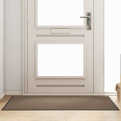Vidaxl - Doormat Beige and Black 90 x 150 cm Polypropylene and vinyl Vidaxl - Doormat Beige and Black 90 x 150 cm Polypropylene and vinyl